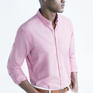 New ZARA MAN Oxford Button Down Shirt
